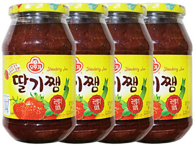 오뚜기 딸기쨈 딸기잼 토스트 식빵, 850g, 4개
