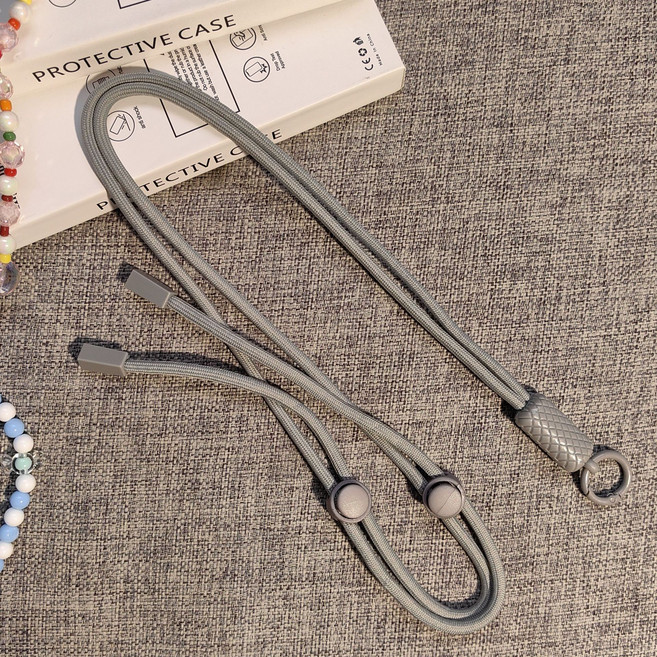 이프로 핸드폰 목걸이 스트랩 11색 전기종가능, 1개, 그레이