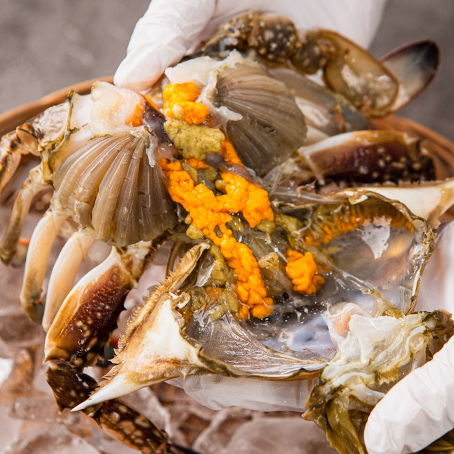 [당일조업] 당일배송 연평도 100% 제철 활 꽃게, 제철 알배기 활 암꽃게1kg, 1개