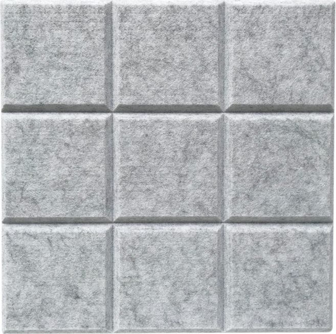 毛氈板 方格留言板 照片牆 背景貼 毛氈隔音棉, 銀灰色【30*30公分】,美纹纸+魔术贴, 1個