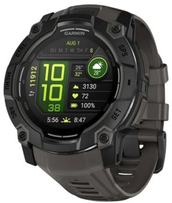 Garmin Instinct 3 50mm AMOLED 디스플레이 견고한 아웃도어 GPS 스마트워치 메탈 강화 베젤 내장 플래시 최대 18일 배터리 수명 차콜, 40mm, 인스팅트 E