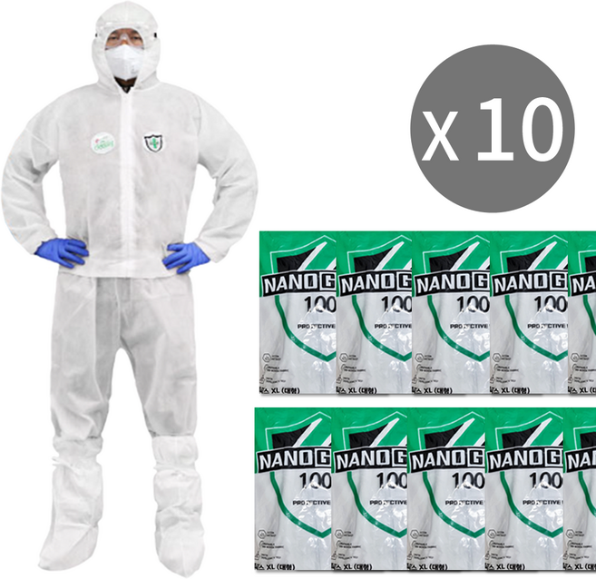 10벌 투피스작업복 일회용작업복 부직포 흰색 방진복 분진복 방역복 보호복 위생복 위생가운 분리형, (10벌) PP투피스작업복-흰색-XL, 10개, (흰색/화이트)
