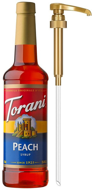토라니 커피 시럽 음료용 영어 토피 맛 펌프 포함 25.4 Fl Oz, Peach, 1개