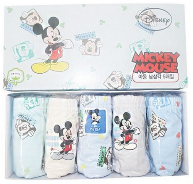 미키프라이드 남아용 5종 삼각 팬티 세트