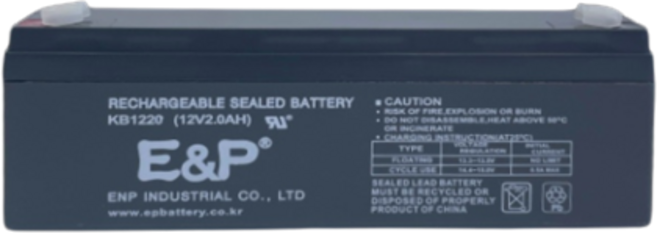 연축전지 12V 2ah KB1220 납축전지 비상전원화재 안전 예방 학교 병원 음식점, 1개
