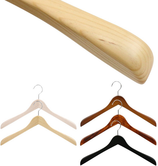 마다메이드 원목옷걸이 나무 베이직2 정장상의 남자 (5개), (원목), 5개