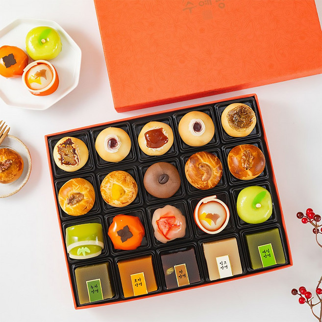 수예당화과자 감사 3호 20입 화과자세트 만주 양갱, 915g, 1개