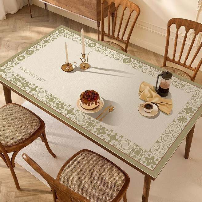 빈티지 식탁보 식탁보 받침 방수 방유 방열 거실 티테이블 받침 천 커팅 가능, 이국적인 타일, 특수사이즈/고객상담/반품없음