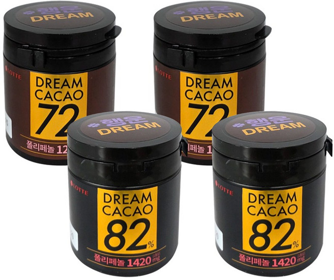 행운DREAM 드림카카오 86g 2개씩 (72프로 + 82프로), 1세트, 344g
