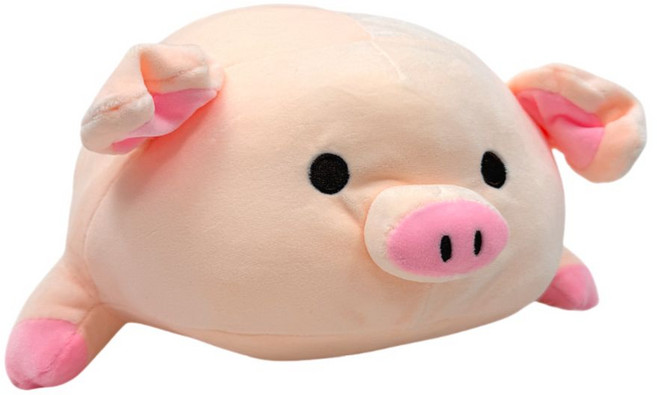 또잉 동그란눈 돼지 모찌 애착인형 말랑쫀득 찹쌀떡 바디필로우 베개 동물 쿠션 선물, 또잉돼지 M