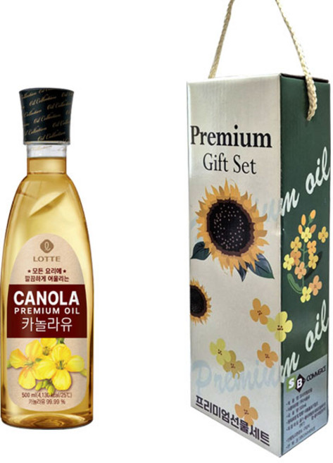 롯데선물세트 카놀라유500mlX1P/보험상품/사은품/개업선물, 1개, 0.5l