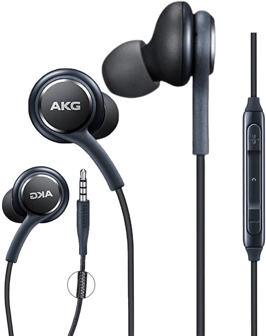 삼성 정품 AKG 유선이어폰 3.5단자 스마트폰 갤럭시 S10 S9 S8 노트9 노트8, 블랙