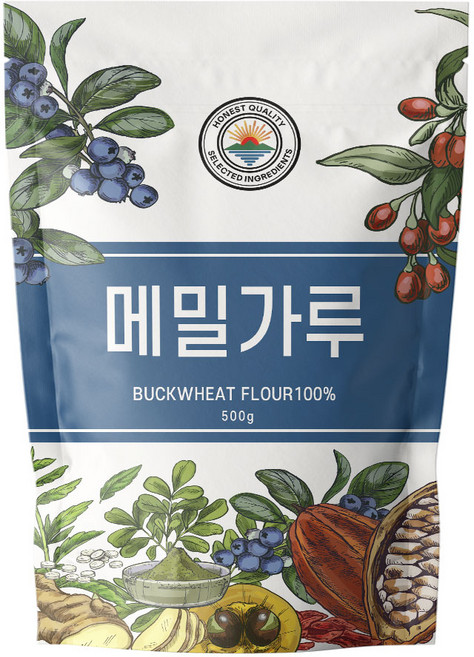 해나식품 메밀 가루 분말 국내산, 500g, 1개