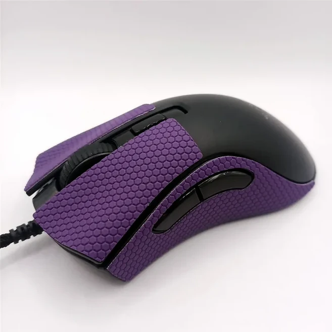 Razer Deathadder V2/V2 PRO 마우스 고무줄 세련된 사이드 그립 땀 방지 패드/땀 4개 부품 미끄럼 테이프, 04 Purple
