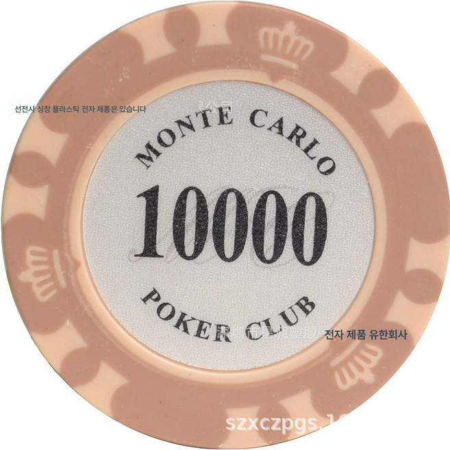 클레이칩 텍사스 포커클레이칩 백가게임 마작칩, 액면가 10000, 1개