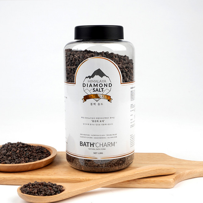 바스참 히말라야 다이아몬드솔트 입욕제 블랙솔트, 1.2kg, 1개