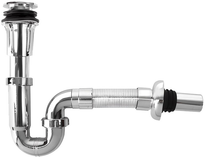 국산 세면대 자동팝업 벽면트랩 세트, 1개