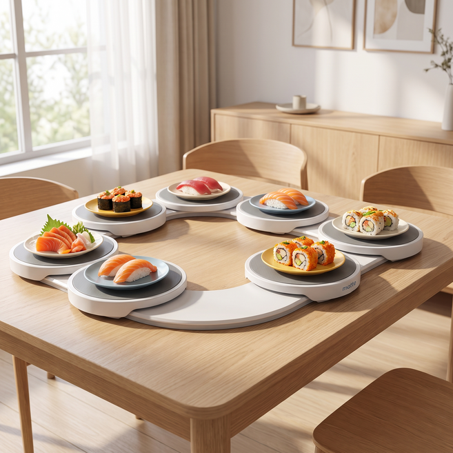 조립식 회전 트레이 다단 확장 가능 식탁용 런치 플레이트 홈파티 다용도 음식 서빙 트레이, 1세트, 하양