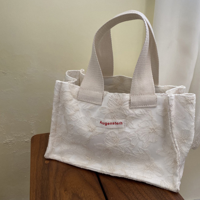 코코린느 화이트색상 캔버스 에코 토트백(2types)