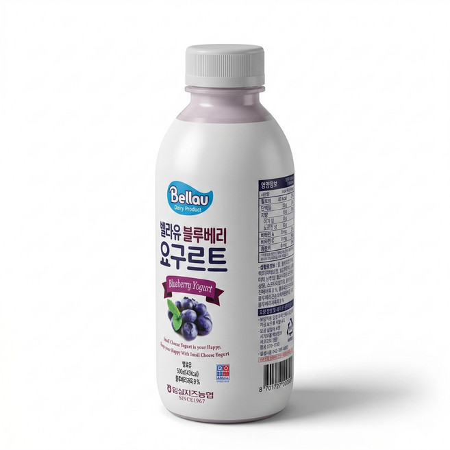 임실치즈 마시는 벨라유 요구르트 요거트 500mg 플레인 요쿠르트 요플레 유산균 변비, 1개