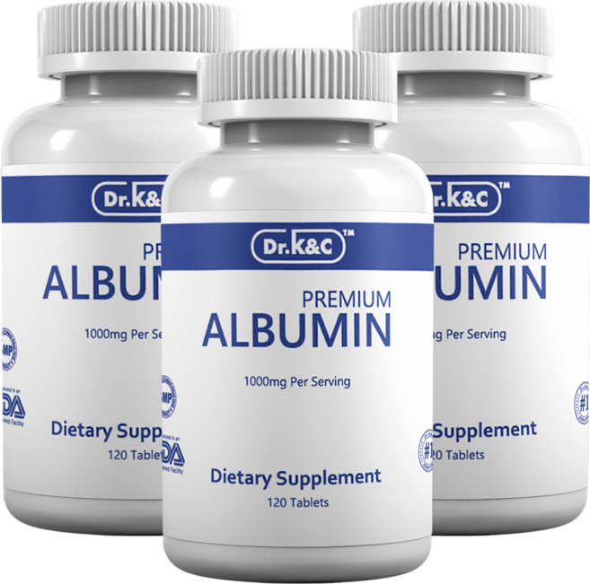 닥터케이앤씨 프리미엄 알부민 1000mg 타블렛, 3개, 120정