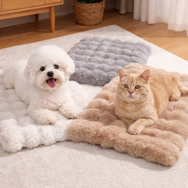 넛토 부드러운 극세사 반려동물 쿠션, 1개, 그레이