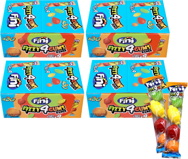 피니 피지 과일모양껌, 600g, 4개