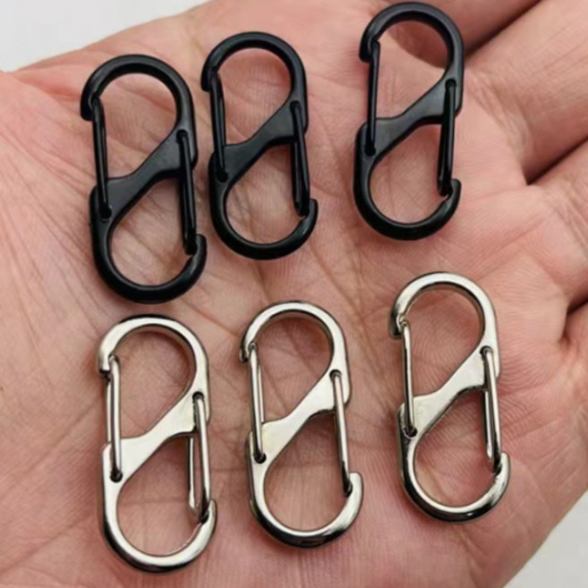 [어반굿즈] s형카라비너 s비너 잠금형 40mm 15P, 15개, 실버