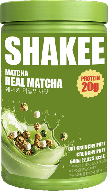 쉐이키 단백질 쉐이크 식사대용 대용량 리얼말차맛, 1개, 600g