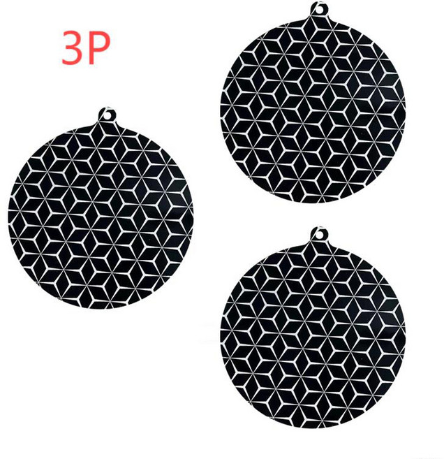 호밍사이 인덕션 보호매트 실리콘 냄비받침 내고온청정패드 3P 인덕션매트 실리콘냄비받침, 3개, 블랙