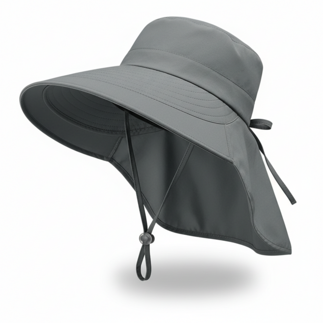 메이리드 여성썬캡 여성 챙넓은모자 자외선차단 햇빛가리개 모자, 차콜