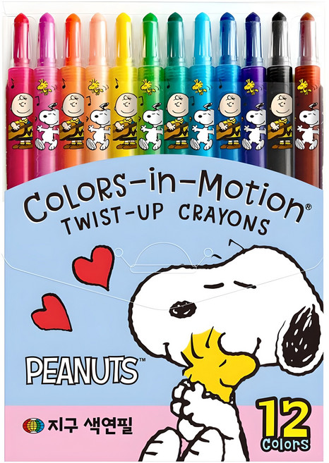 지구화학 피너츠 색연필, 12색, 1세트