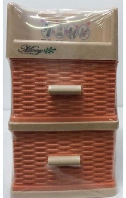 茂盛 藤木 抽屜櫃 桌上櫃, 橘色,702收納盒