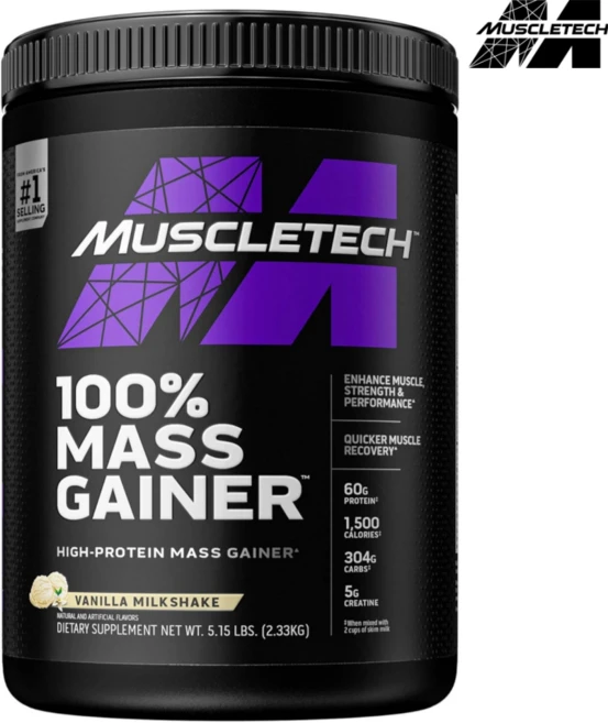 머슬테크 매스 게이너 바닐라 2330g 분리 농축 가수분해 유청 단백질 프로틴, 2.33kg, 1개 - 쿠팡