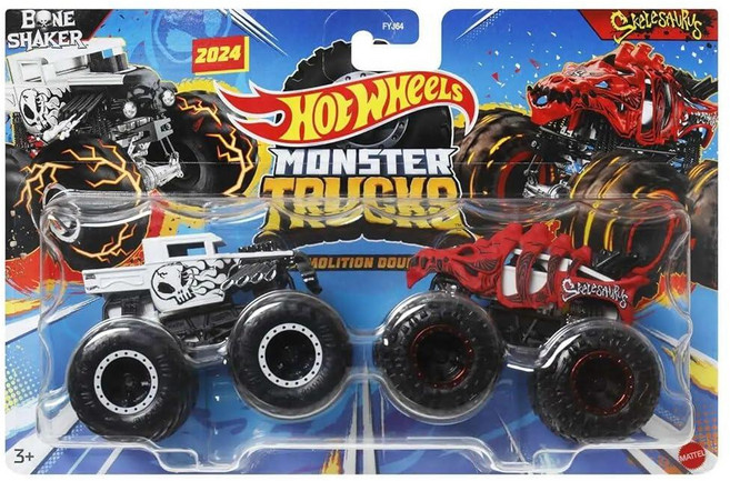 Hot Wheels 핫휠 Monster Trucks Demolition 더블 본 쉐이커 vs 스켈레사우루스, 핫휠 Hot Wheels Monster Trucks D, 1개