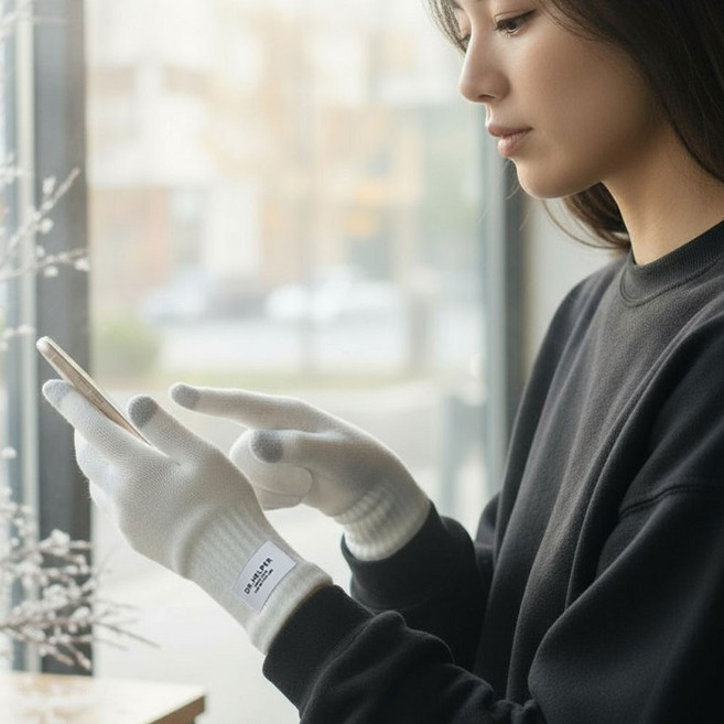 여성 니트 울 스마트 터치 장갑