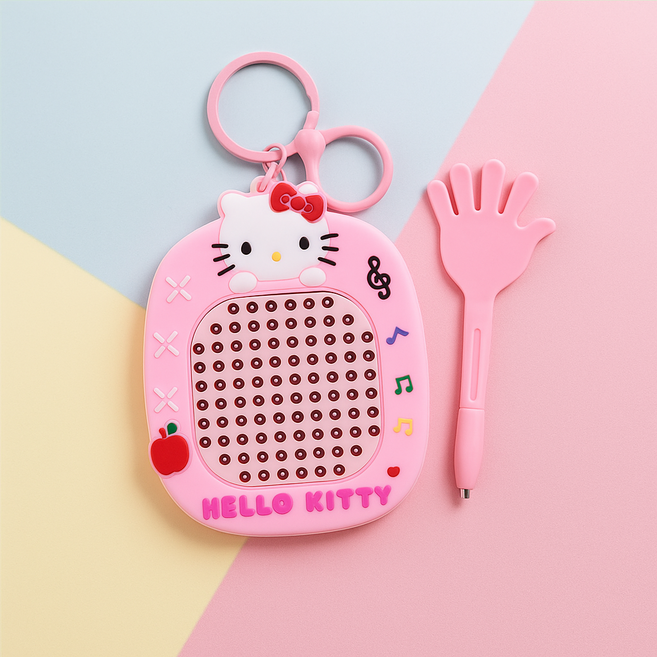 펫더월드 산리오 자석 푸쉬팝 드로잉보드 키링, 헬로키티, 1개