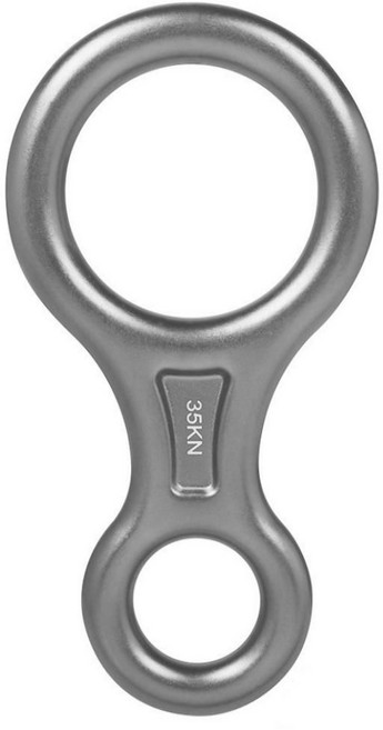 8자 하강기 35KN 대형 고강도 강철 산업용 카라비너 암벽 클라이밍 장비, 은색, 1개