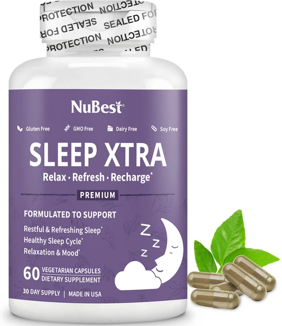 Sleep Xtra by NuBest - Support Healthy Sleep and Relaxation for Adults, 1개, 60정 - 쿠팡