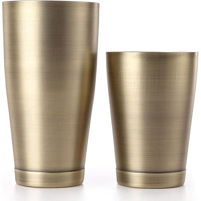 바플라이 칵테일 틴 세트(18온스 및 28온스) 건 메탈 블랙 M37009BK, 4 Set (18 oz (532 ml) and 28 o, 9 Heavyweight Stainless, 1개