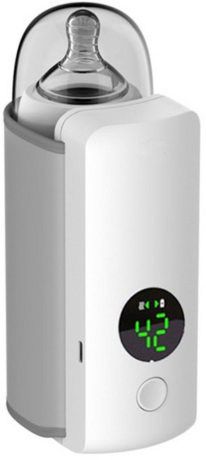 AKURA USB 젖병보틀워머 젖병워머 휴대용보틀워머 젖병워머백 휴대용젖병워머 젖병워머휴대용 젖병휴대용워머 보틀워머휴대용 배터리타입 모유 이유식 액상분유 중탕기, 1개, 흰색