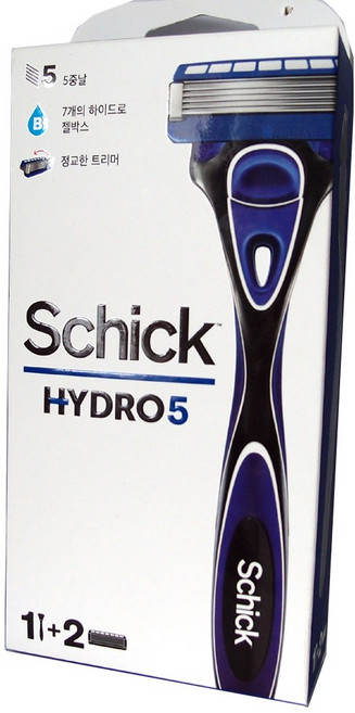 쉬크 하이드로 프리미엄5 면도기+날2입, 1세트