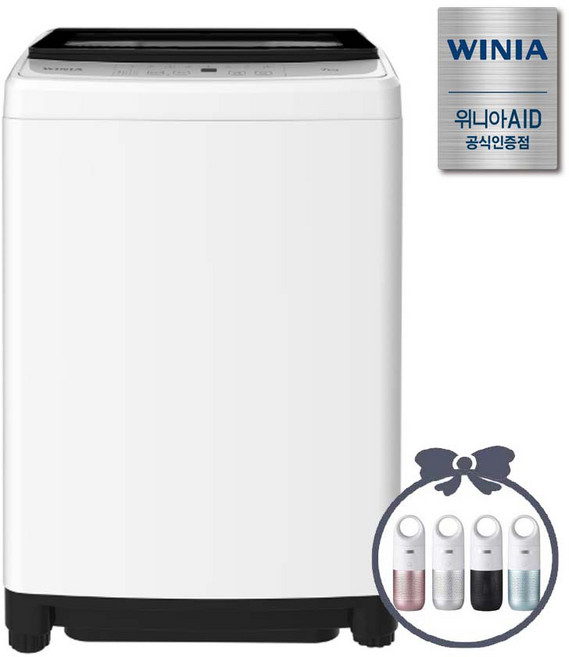 위니아 2026년형 신제품 미니 소형 원룸 오피스텔 통돌이 세탁기 WFE907SWA9 본사방문설치