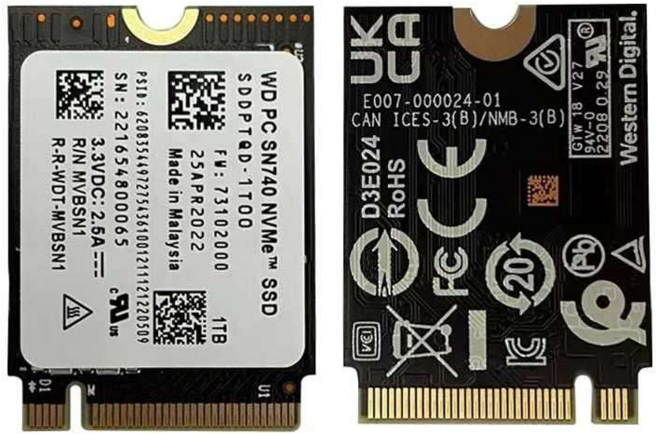 스팀덱 교체 호환 SN740 M.2 SSD PCI-E 2230 NVMe 1TB, 상세이페이지 참고, SN740 1T (OS 단일 시스템➕분해세트)