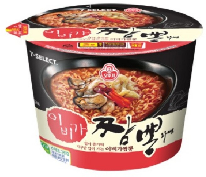 오뚜기 이비가 짬뽕 컵라면 105g, 12개