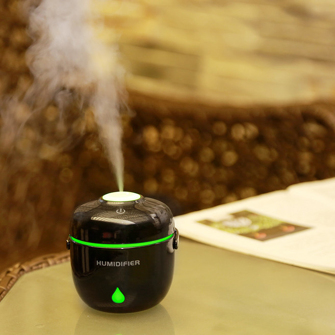 모가비 무드등 USB 미니 가습기(밥솥) 탁상용 차량용, 블랙 ( MOG-209 BK)