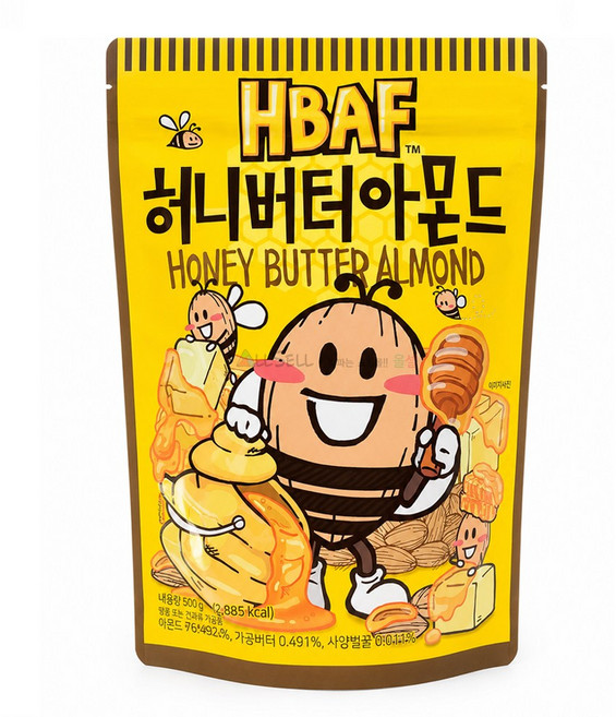 탐스팜 허니버터아몬드, 500g, 1개