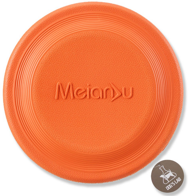 독스랩 강아지 원반 프리스비 장난감 부메랑, EAV 원반, L(23.5cm), 오렌지, 1개