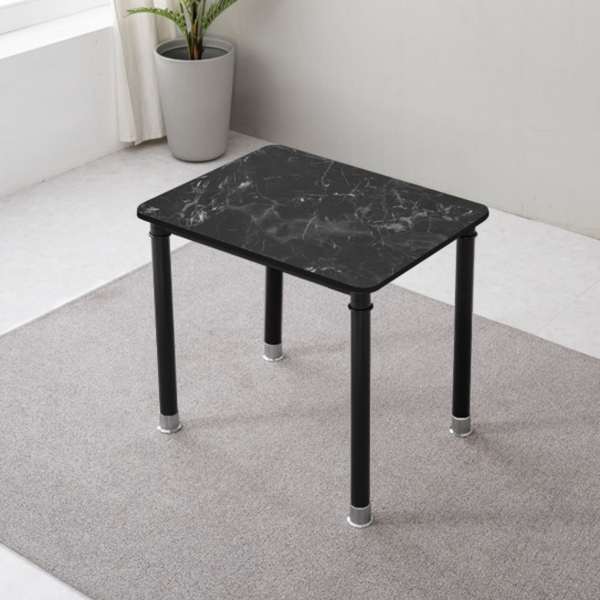 이반가구 1인~8인 프레임책상 다용도 테이블 포밍테이블 식탁 컴퓨터책상 고정식 입식책상 회의테이블 작업테이블 다용도 오피스 사무실 서재, 프레임책상 800x600, 비앙코블랙, 블랙다리 (높이:대)