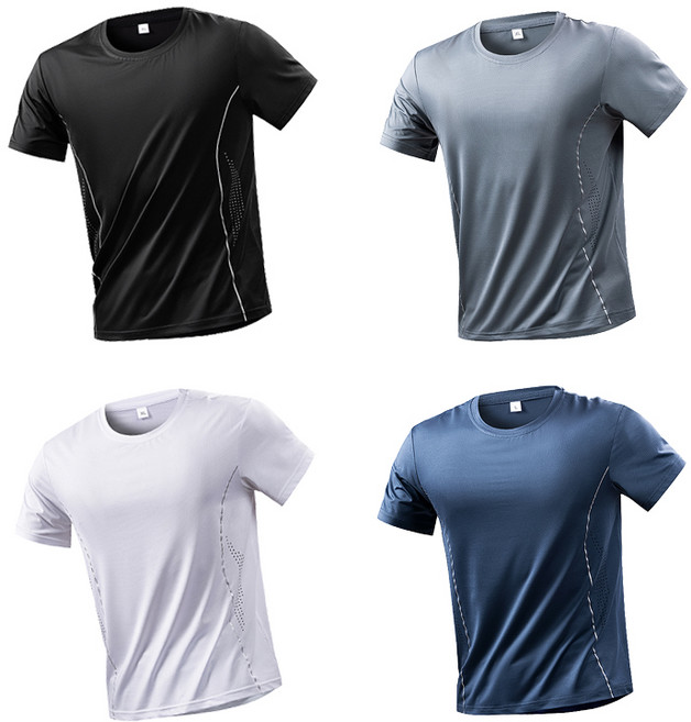 남자 기능성 반팔티 4장 여름 스판 쿨티 반팔티셔츠 범록-8913